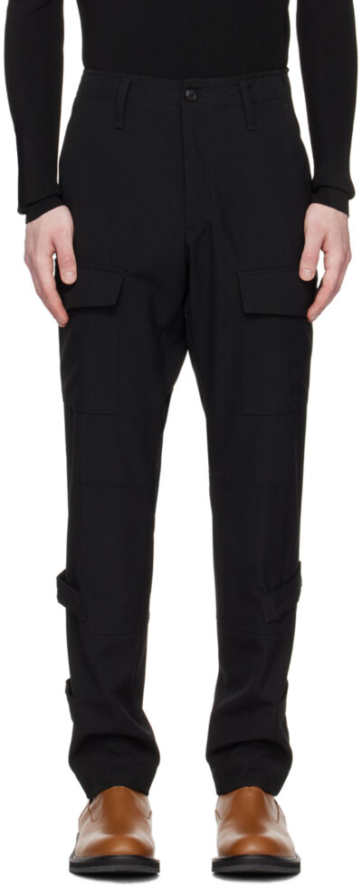 Dries Van Noten Black Paneled Cargo Pants
