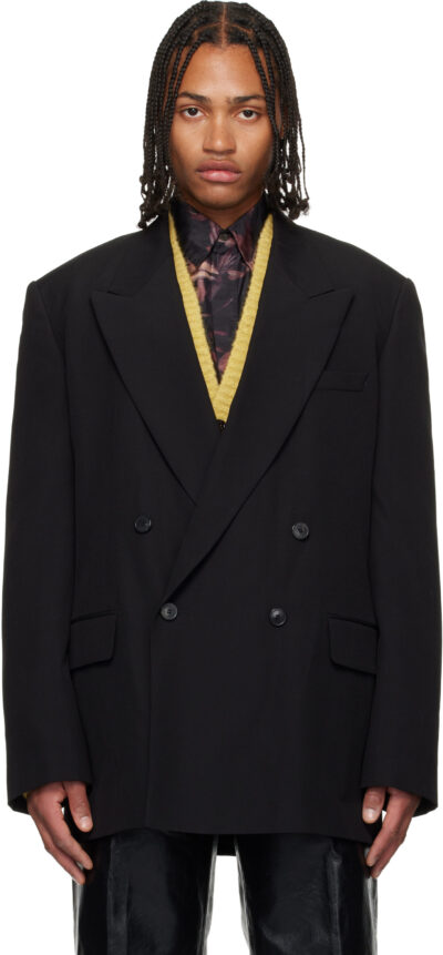 Dries Van Noten Black Wool Blazer