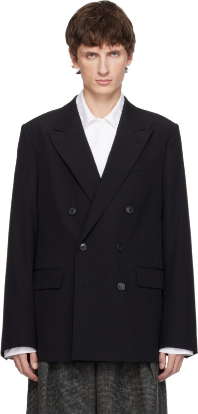 Dries Van Noten Black Wool Blazer