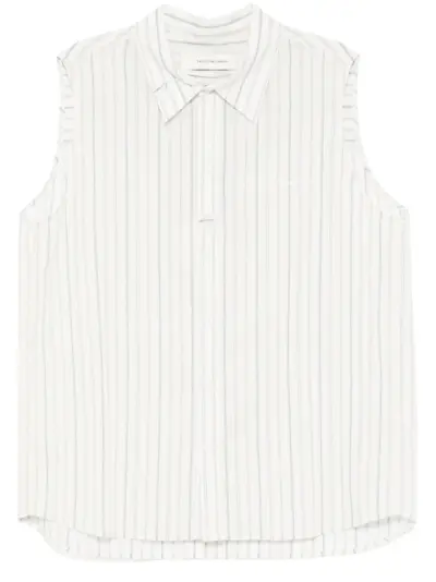 Feng Chen Wang striped shirt - White