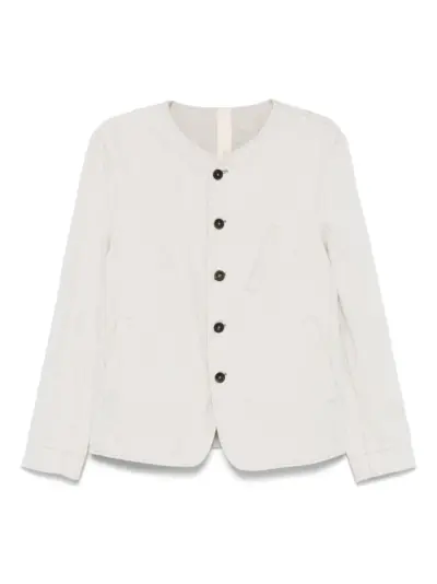 Forme D'expression collarless jacket - White