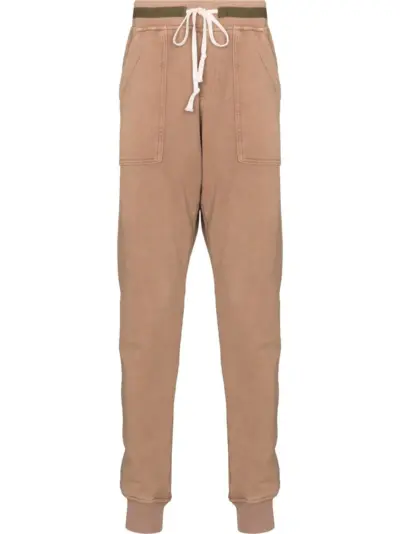 Greg Lauren drawstring cotton track pants - Brown