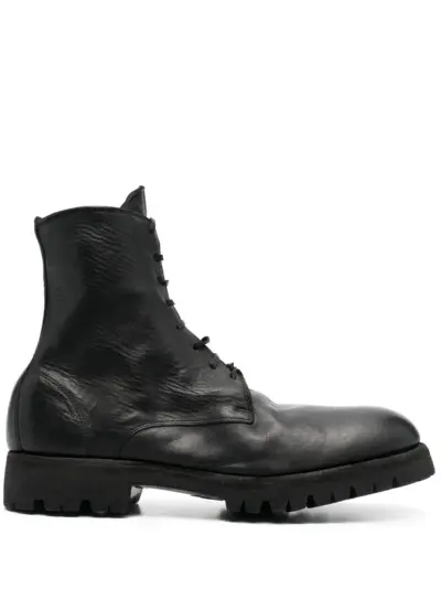 Guidi lace-front ankle boots - Black