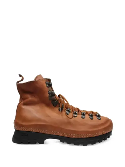 Guidi lace-up leather hiking boots - Brown