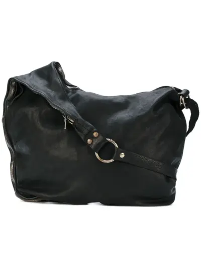Guidi zipped messenger bag - Black