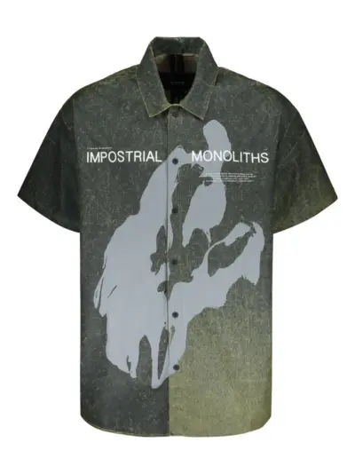 ISO.POETISM printed shirt - MOLECULARGREEN