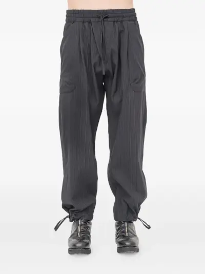 Jan Jan Van Essche drawstring striped trousers - Grey
