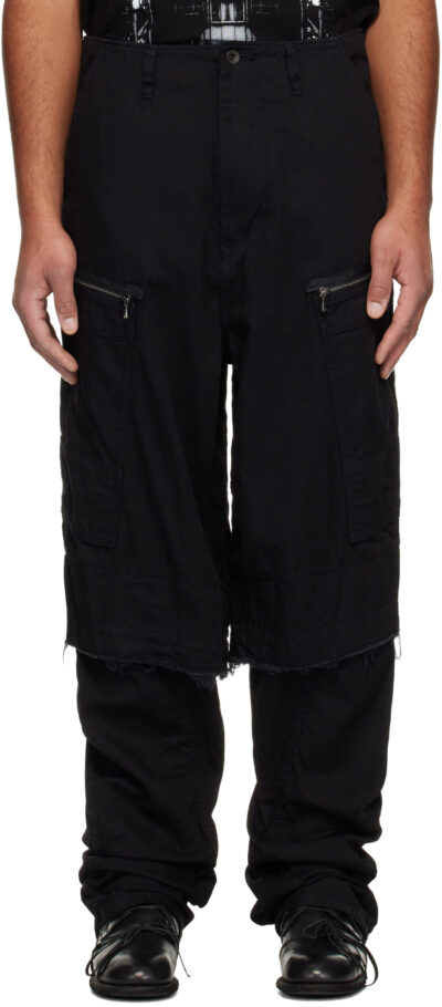 Julius Black Rust Graft Cargo Pants