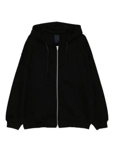 Juun.J x Brandlised zip-up hoodie - Black