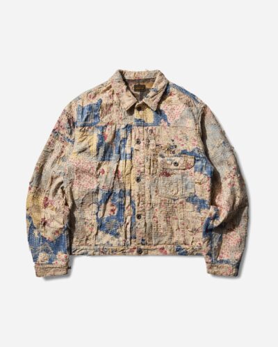 KAPITAL Men s Champetre BORO Spring Jacket Gray / Beige