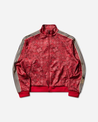 KAPITAL Men s Smooth Jersey Cookie Bandana Track Jacket Red