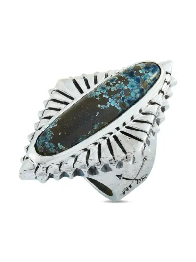 King Baby Concho turquoise ring - Silver