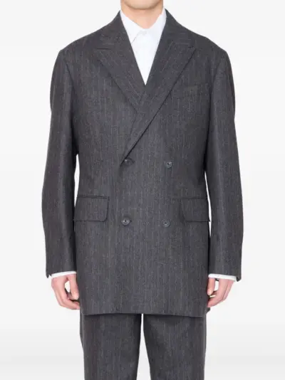 Kolor pinstripe double-breasted blazer - Grey