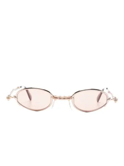 Kuboraum sculpted oval-frame sunglasses - Pink