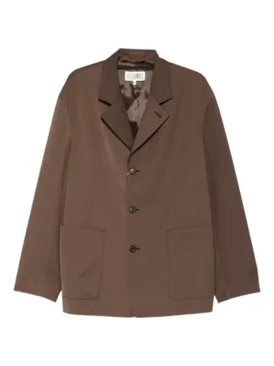 MM6 Maison Margiela patch-pocket blazer - Brown