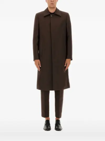 MM6 Maison Margiela pocket single-breasted coat - Brown