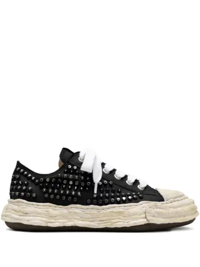 Maison MIHARA YASUHIRO Studded PETERSON23 canvas trainers - Black
