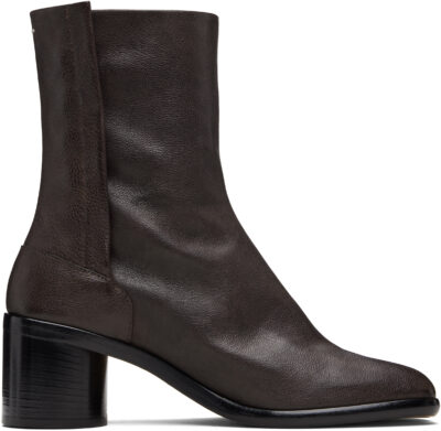 Maison Margiela Brown Tabi Ankle Boots