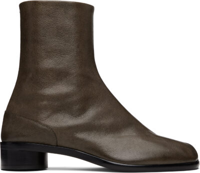 Maison Margiela Brown Tabi Ankle Boots