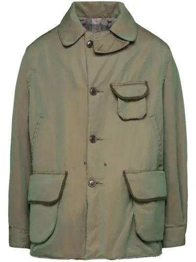 Maison Margiela distressed cotton shirt jacket - Green