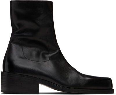 Marsèll Black Cassello Ankle Boots