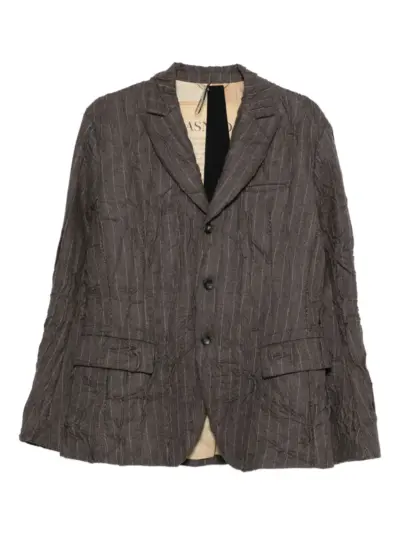 Masnada pin-striped blazer - Brown