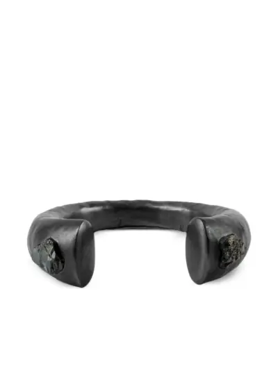 Parts of Four Big Arm crystal-embellishment bracelet - Black