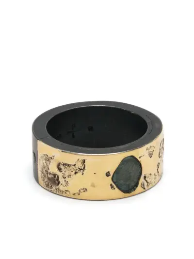 Parts of Four Sistema gold-plated diamond ring - Black