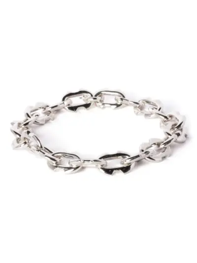 Parts of Four cable-chain link polished-finish necklace - Silver