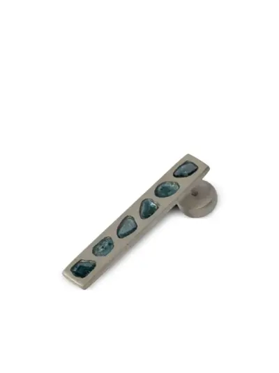 Parts of Four embellished plate earring - Silver