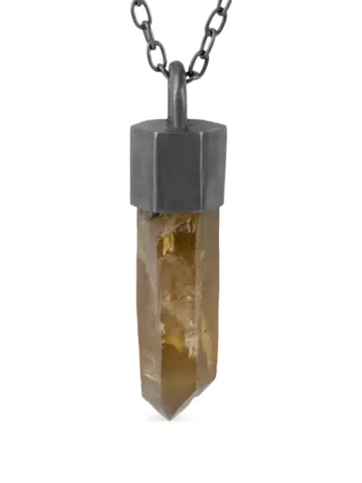 Parts of Four sterling silver Talisman Citrine necklace - Yellow