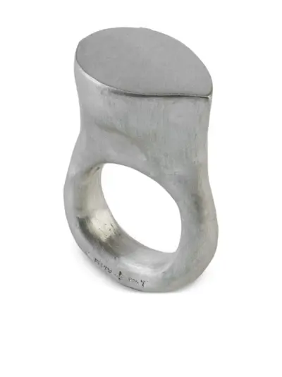 Parts of Four sterling silver Tall Roman ring