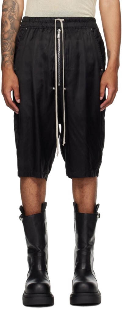 Rick Owens Black Concordians Bela Pods Shorts
