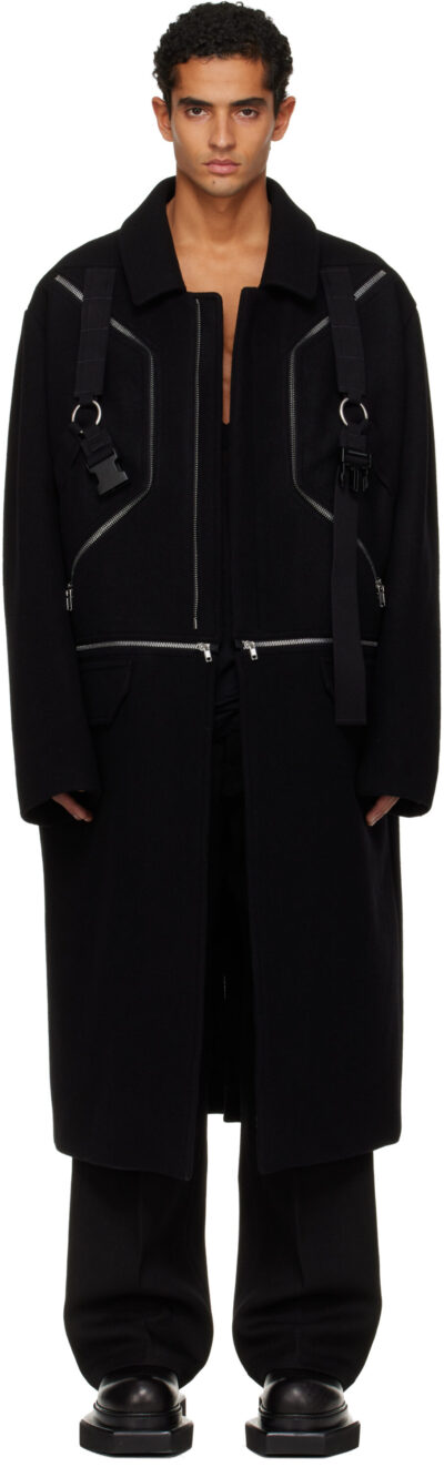 Rick Owens Black Concordians Blixa Jumbo Mac Coat