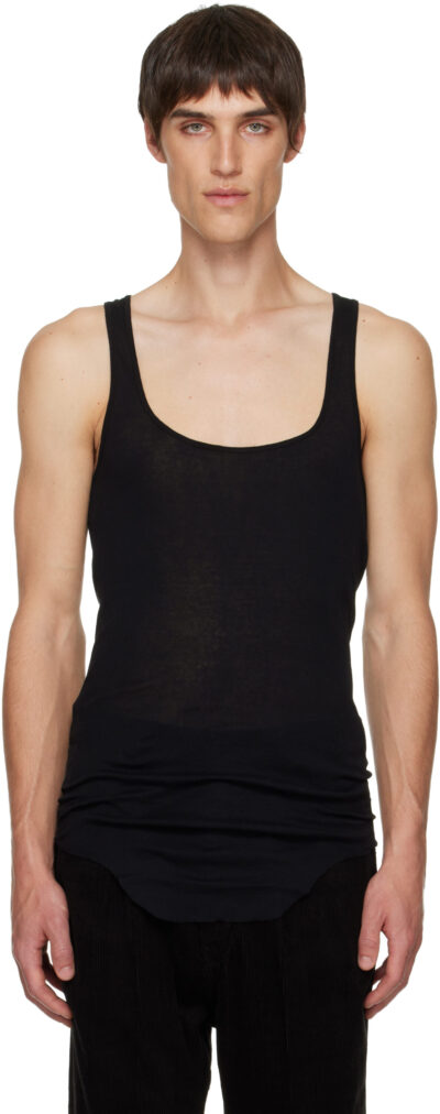 Rick Owens Black Concordians Pony Slim Tank Top