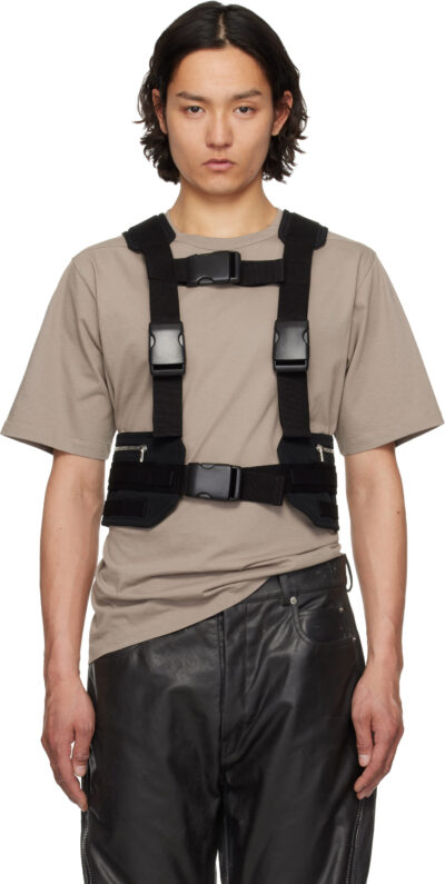 Rick Owens Black Hollywood Harness Vest