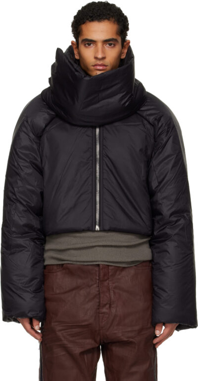 Rick Owens DRKSHDW Black Concordians Convertible Cropped Jacket