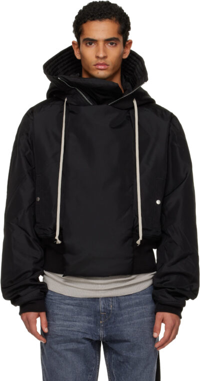 Rick Owens DRKSHDW Black Concordians Cropped Alice Parka