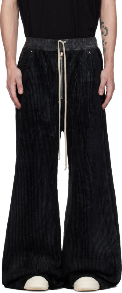 Rick Owens DRKSHDW Black Porterville Geth Belas Trousers