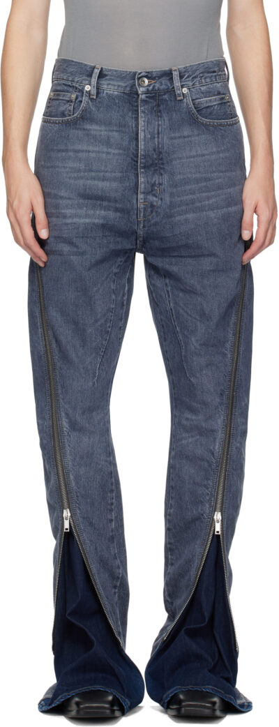 Rick Owens DRKSHDW Blue Concordians Bolan Banana Jeans