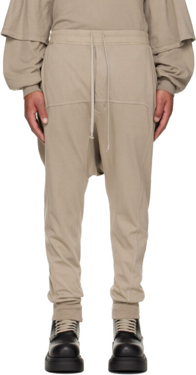 Rick Owens DRKSHDW Taupe Concordians Drawstring Sweatpants