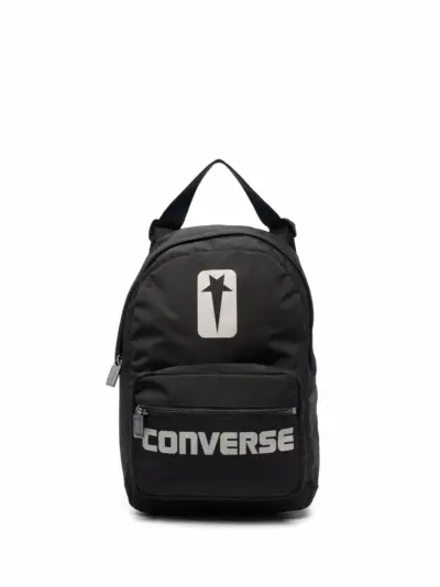 Rick Owens DRKSHDW X Converse logo-print backpack - Black