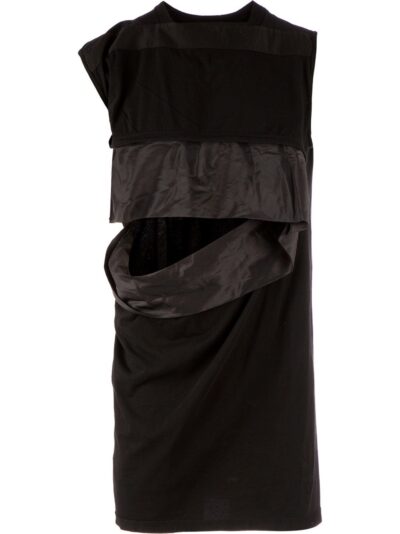 Rick Owens DRKSHDW contrast panel sleeveless top - Black