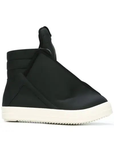 Rick Owens DRKSHDW long tongue slip-on hi-tops - Black