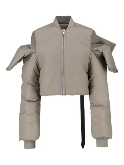 Rick Owens DRKSHDW padded zip-up jacket - Neutrals