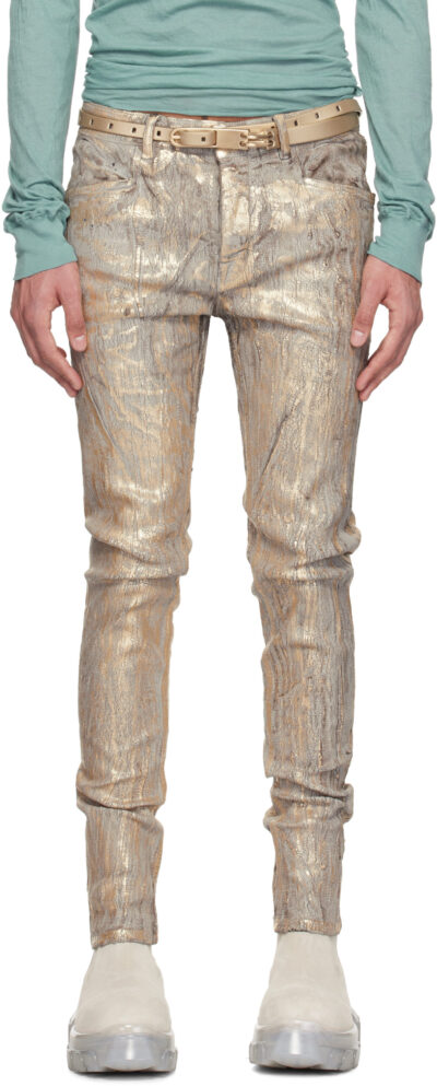 Rick Owens Gold Hollywood Tyrone Jeans