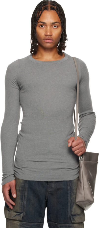 Rick Owens Gray Concordians Rib LS T-shirt