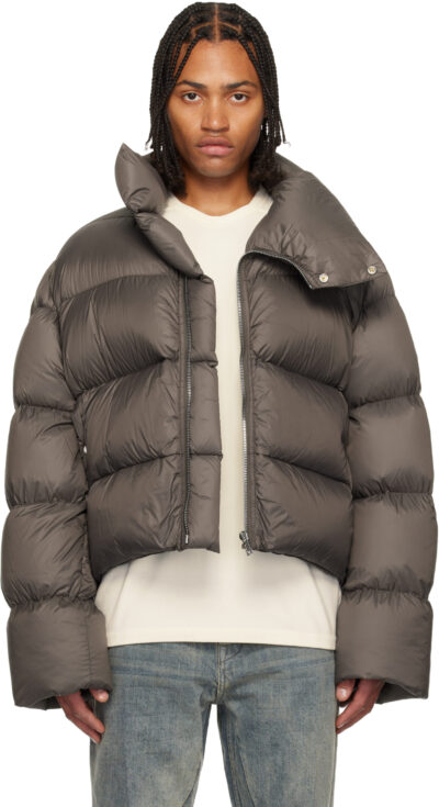 Rick Owens Gray Concordians Turtle Down Jacket