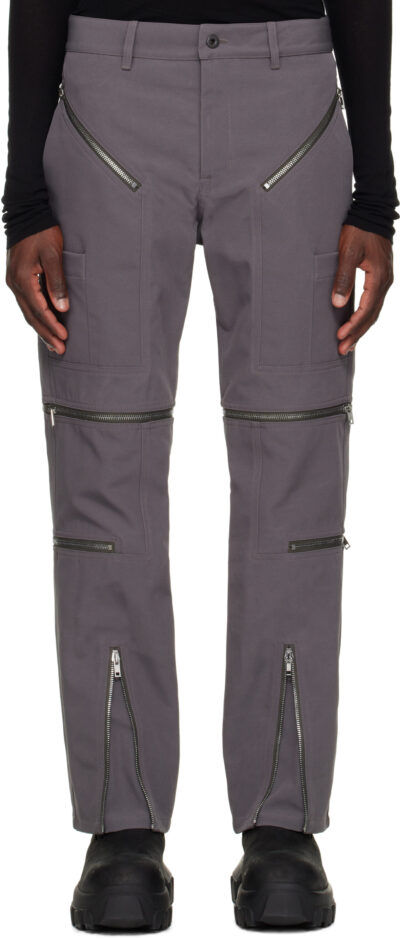 Rick Owens Gray Hollywood Headon Convertible Trousers