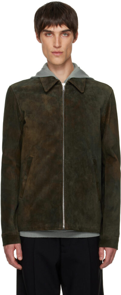 Rick Owens Indigo Concordians Brad Leather Jacket